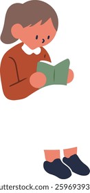 A woman spending time reading a book