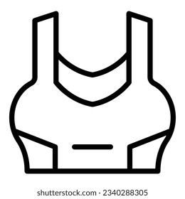 Woman sport bra icon outline vector. Fashion gym. Plus suit