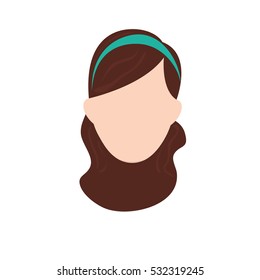 Woman sport headband icon vector illustration graphic design