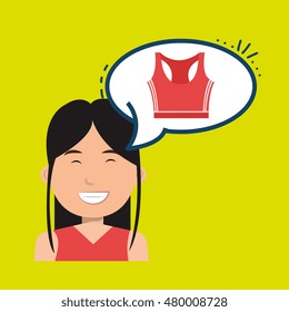 woman sport health icon