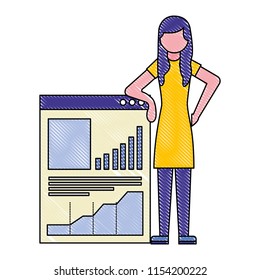 woman with srmatphone financial graph