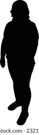 a woman standing body silhouette vector
