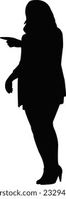 a woman standing body silhouette vector