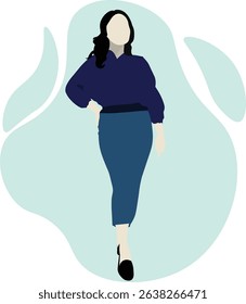 woman standing confidently against background