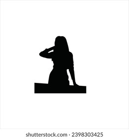 woman standing next to table