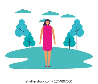woman standing outdoors in the park