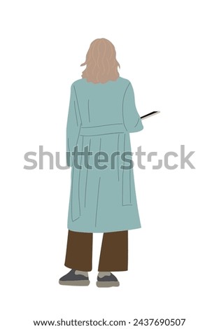 Similar – Image, Stock Photo Woman with coat and scarf