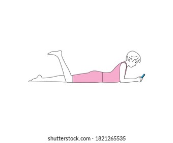 女性 うつ伏せ のイラスト素材 画像 ベクター画像 Shutterstock