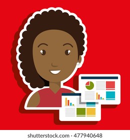 woman statistics graphic search