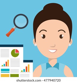 woman statistics graphic search