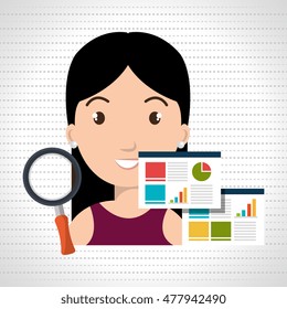 woman statistics graphic search