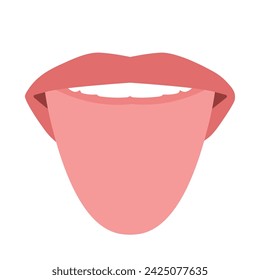 woman sticking out her tongue- vector illustration