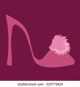 Woman stiletto shoe vector illustration