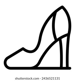 Woman stilettoes icon outline vector. Female elegance. Feminine classic high heels