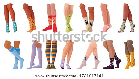 Woman stocking vector cartoon set icon. Vector illustration fashion sock on white background. Isolated cartoon set icon woman stocking.