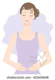 woman stomach pain