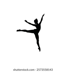 A woman street dance vector silhouette