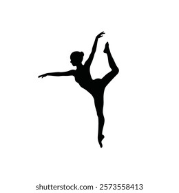 A woman street dance vector silhouette