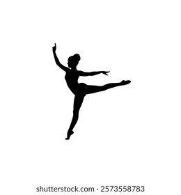 A woman street dance vector silhouette