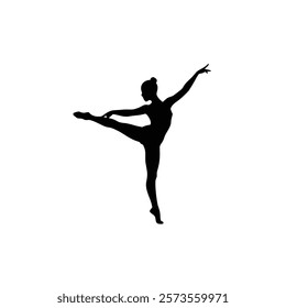 A woman street dance vector silhouette