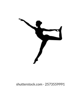 A woman street dance vector silhouette