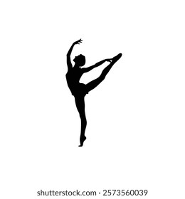 A woman street dance vector silhouette