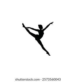 A woman street dance vector silhouette