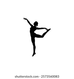 A woman street dance vector silhouette