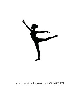 A woman street dance vector silhouette