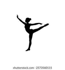 A woman street dance vector silhouette