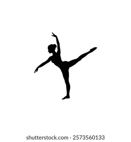 A woman street dance vector silhouette