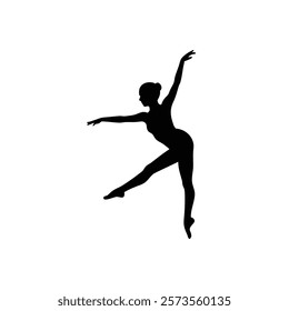 A woman street dance vector silhouette