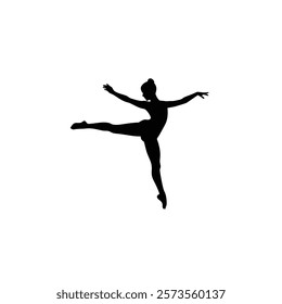 A woman street dance vector silhouette