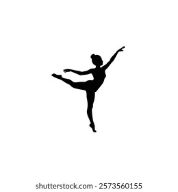 A woman street dance vector silhouette