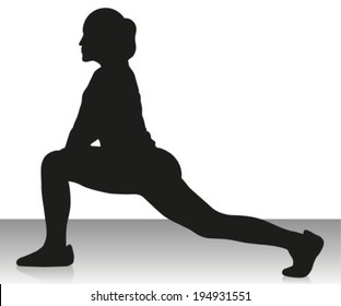 Woman stretching