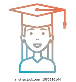 woman student graduating with uniform