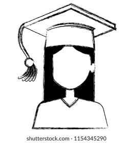 woman student graduation with uniform