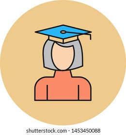 Woman Student icon for your project
