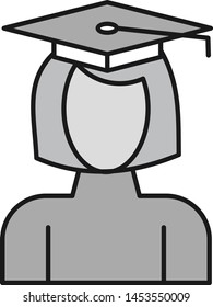 Woman Student icon for your project
