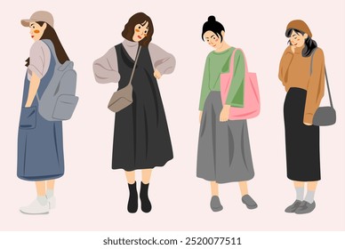 conjunto de estudo feminino, educação, universidade, escola