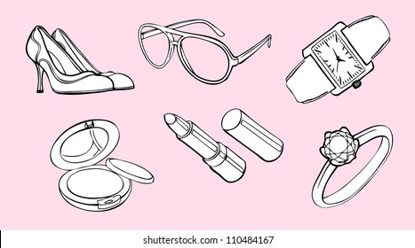 Woman style design elements