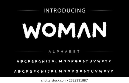 Woman Stylish brush painted an uppercase vector letters, alphabet, typeface.