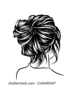 Woman with stylish classic bun