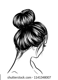 Hair Updo Stock Illustrations Images Vectors Shutterstock