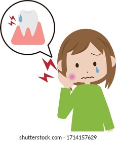 a Woman suffering from hyperesthesia	