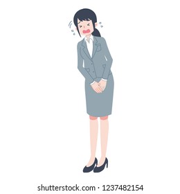 woman, suit, job