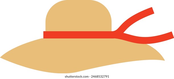 Woman summer hat icon. Girl beach sunhat flat sign. Women hat symbol. Woman headwear logo. flat style.