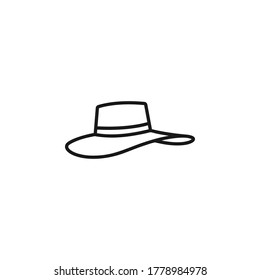 Woman summer hat icon vector illustration