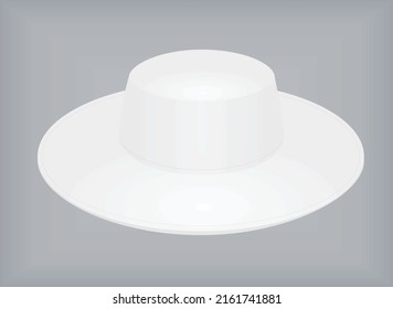 Woman summer hat. vector illustration