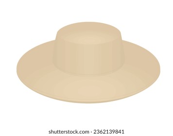 Woman summer hat. vector illustration